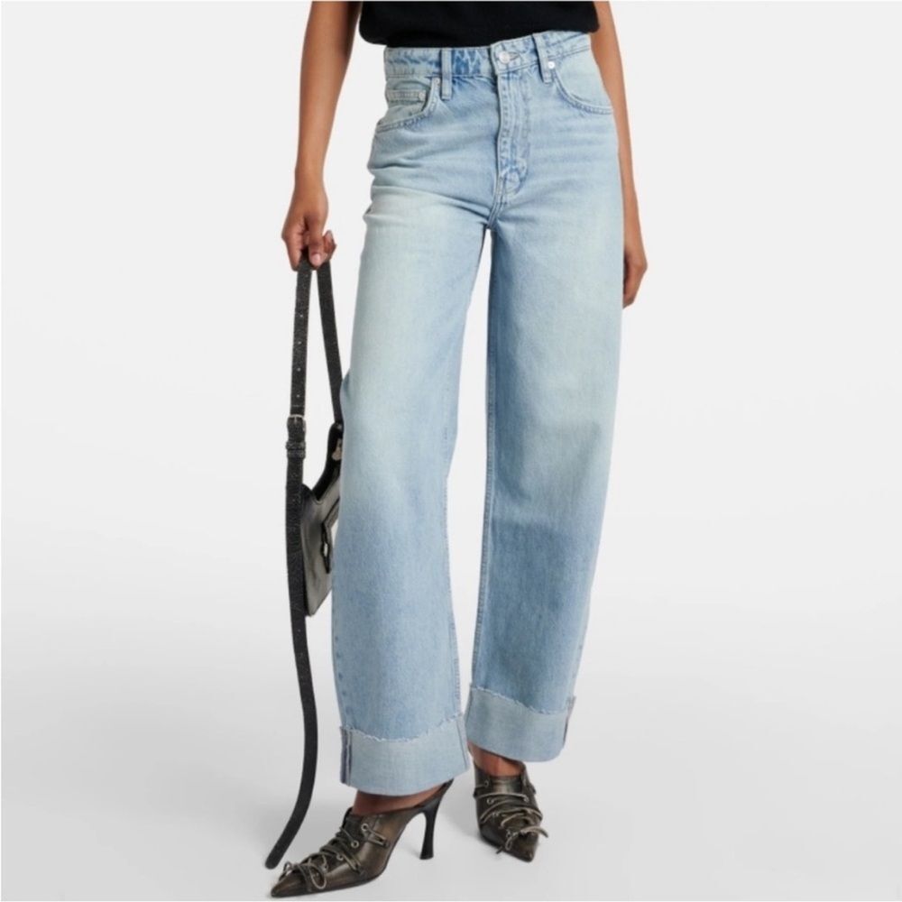 Frame Long Barrel Raw Cuff Jeans in Rhode size 28 - Picture 14 of 15